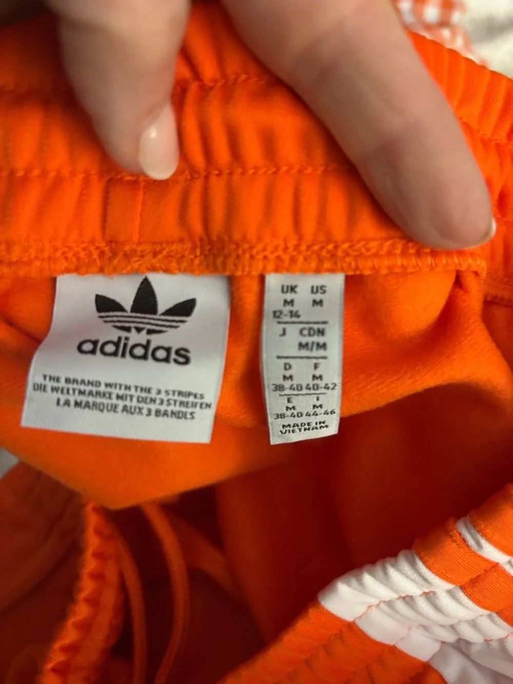 adidas University of Tennessee Orange White Retro Track Snap aide Shorts size M - Picture 6 of 6